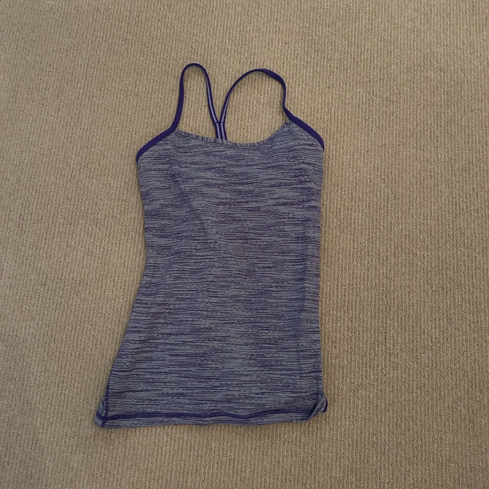 Lululemon Athletica Blue Fitted Sleeveless Tank Top